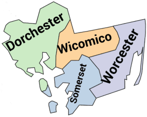 Dorchester, Wicomico, Somerset and Worcester Counties