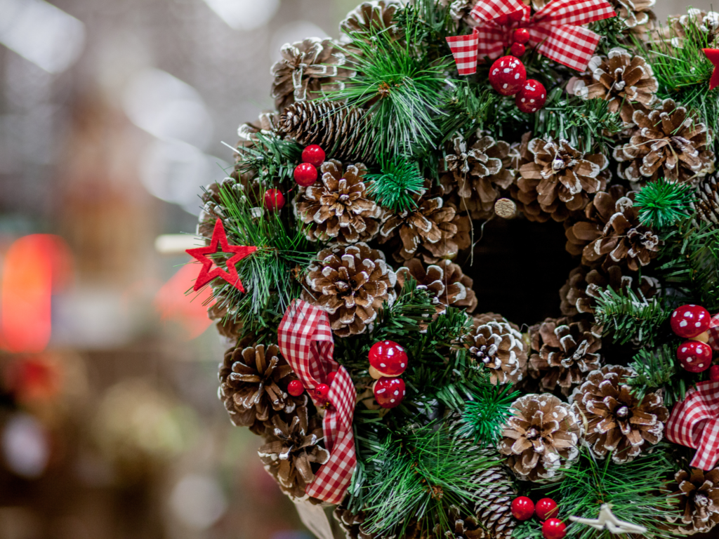 A holiday wreath