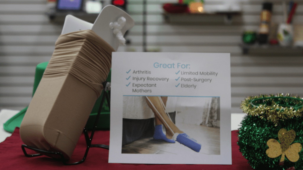 Sock Aid on display in MAC's assistive technology center