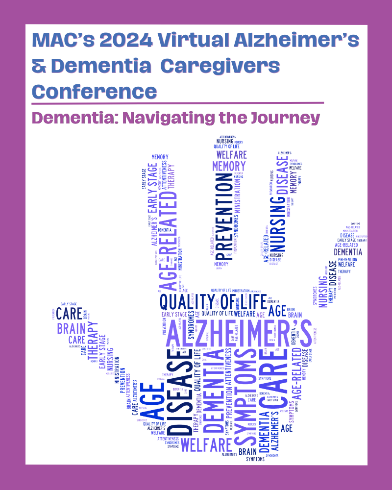 Virtual alzheimers and dementia caregivers conference logo